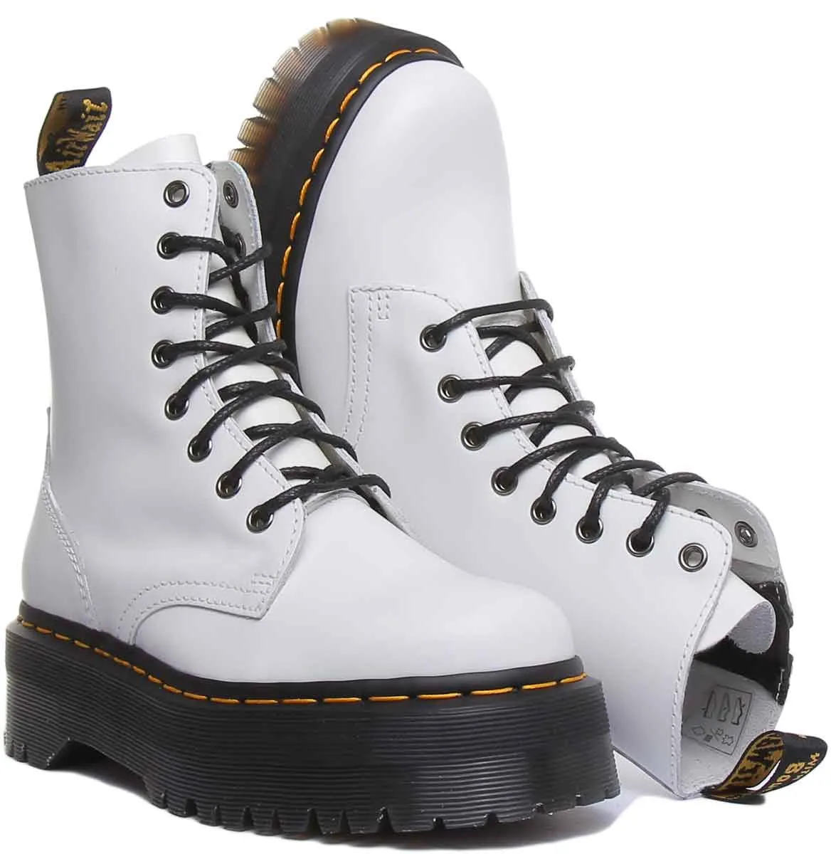 Dr. Martens Jadon Glatt In Weiß Schuhe Dr. Martens