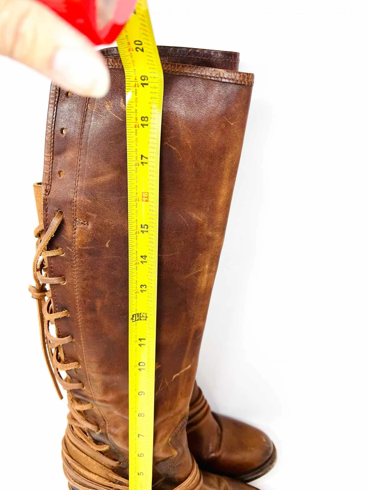Freebird Größe 9 Braune Schnürstiefel aus Leder AS IS Schuhe Stiefel