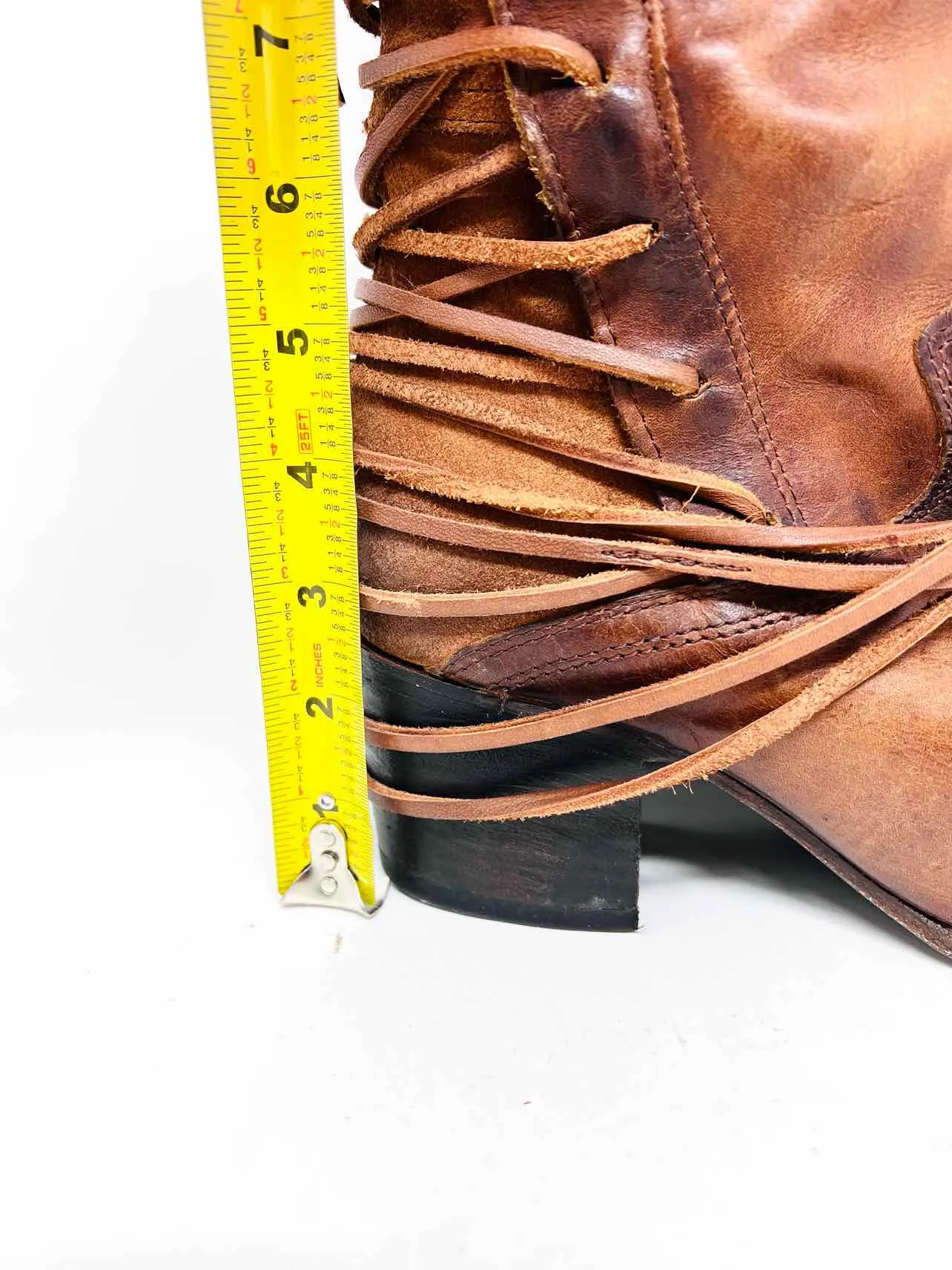 Freebird Größe 9 Braune Schnürstiefel aus Leder AS IS Schuhe Stiefel