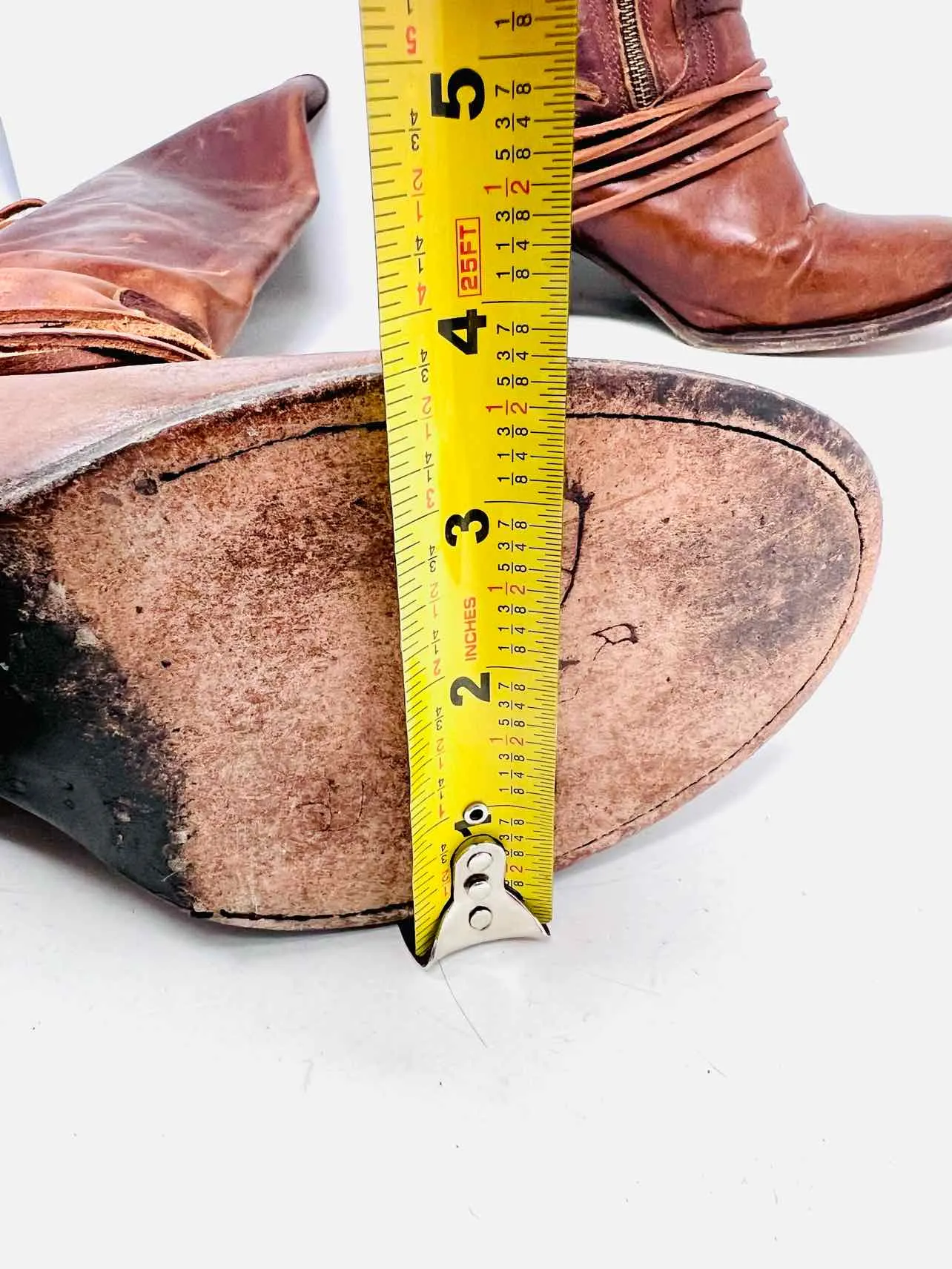 Freebird Größe 9 Braune Schnürstiefel aus Leder AS IS Schuhe Stiefel