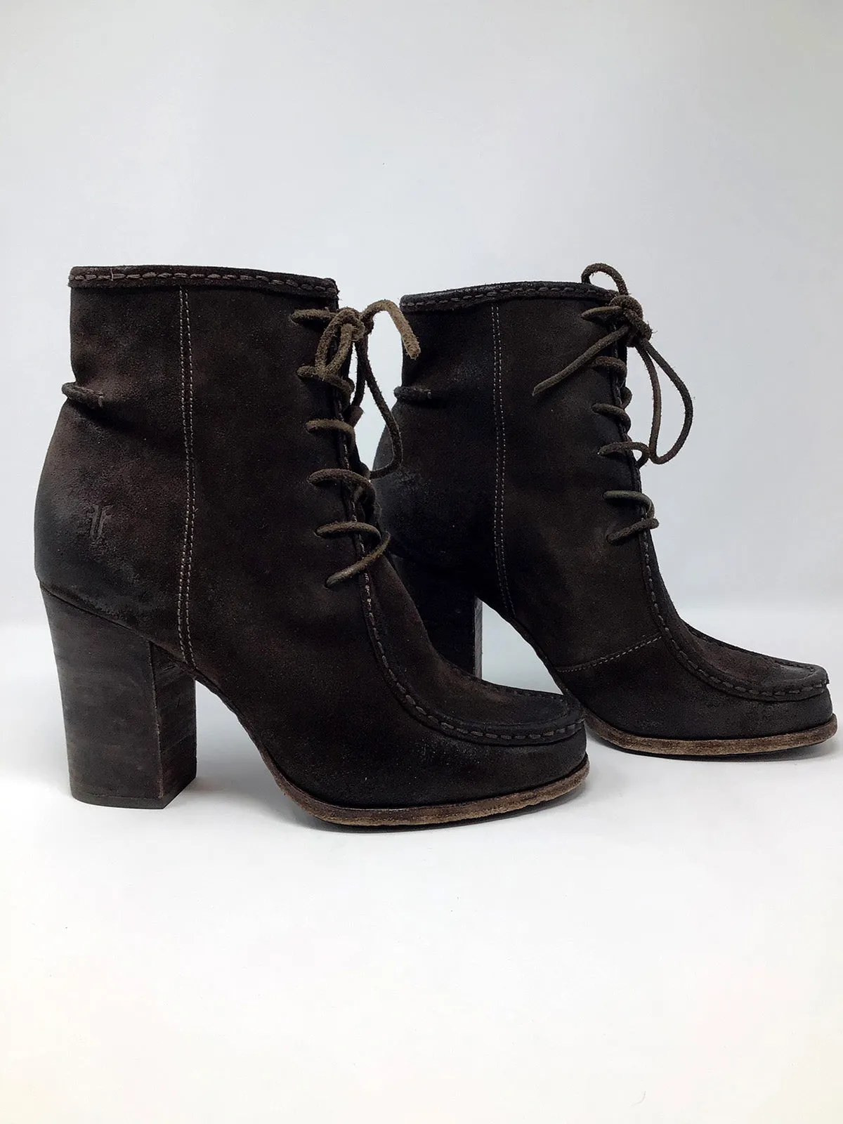 Frye Größe 8,5 Braune Wildleder Knöchelstiefel