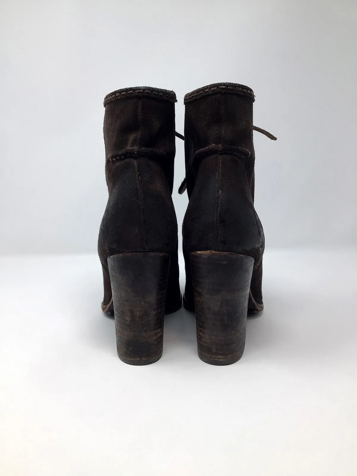 Frye Größe 8,5 Braune Wildleder Knöchelstiefel