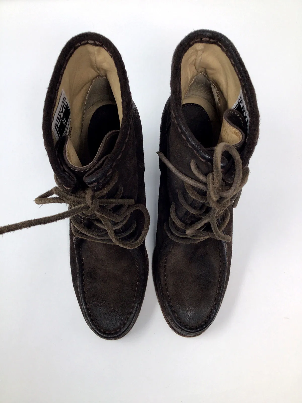 Frye Größe 8,5 Braune Wildleder Knöchelstiefel