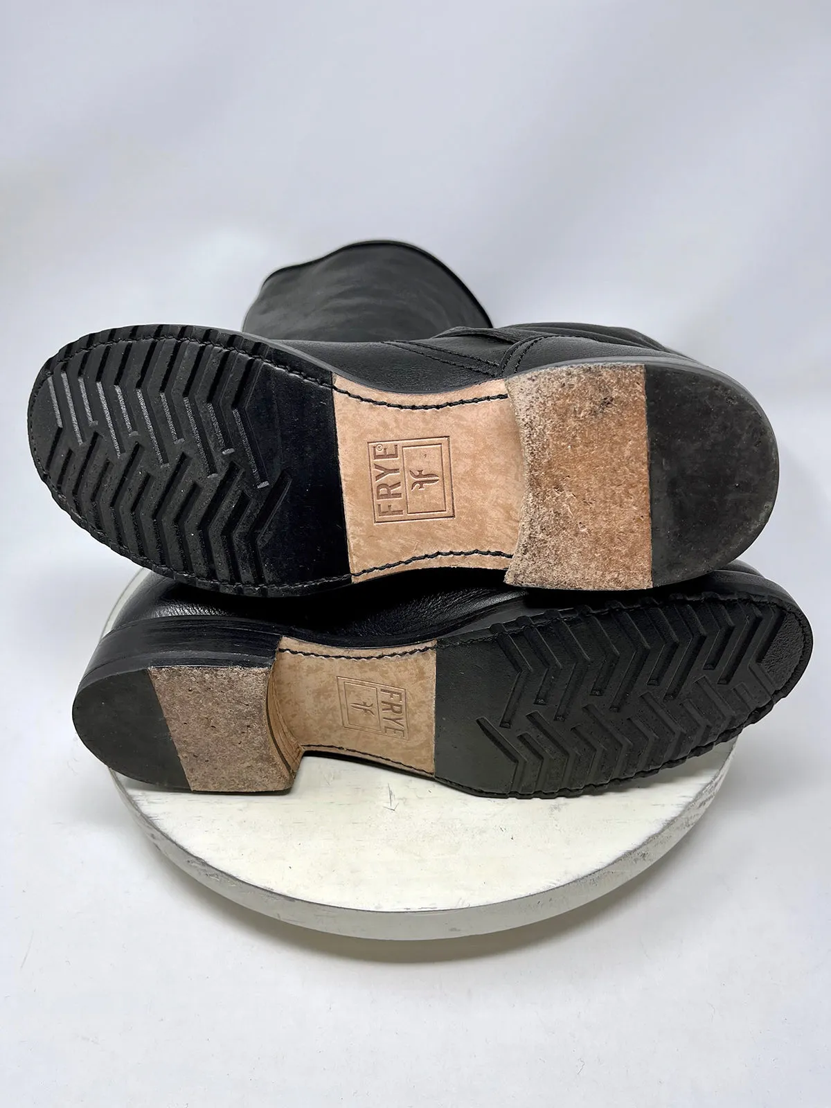 Frye Größe 9,5 schwarze Motorradstiefel