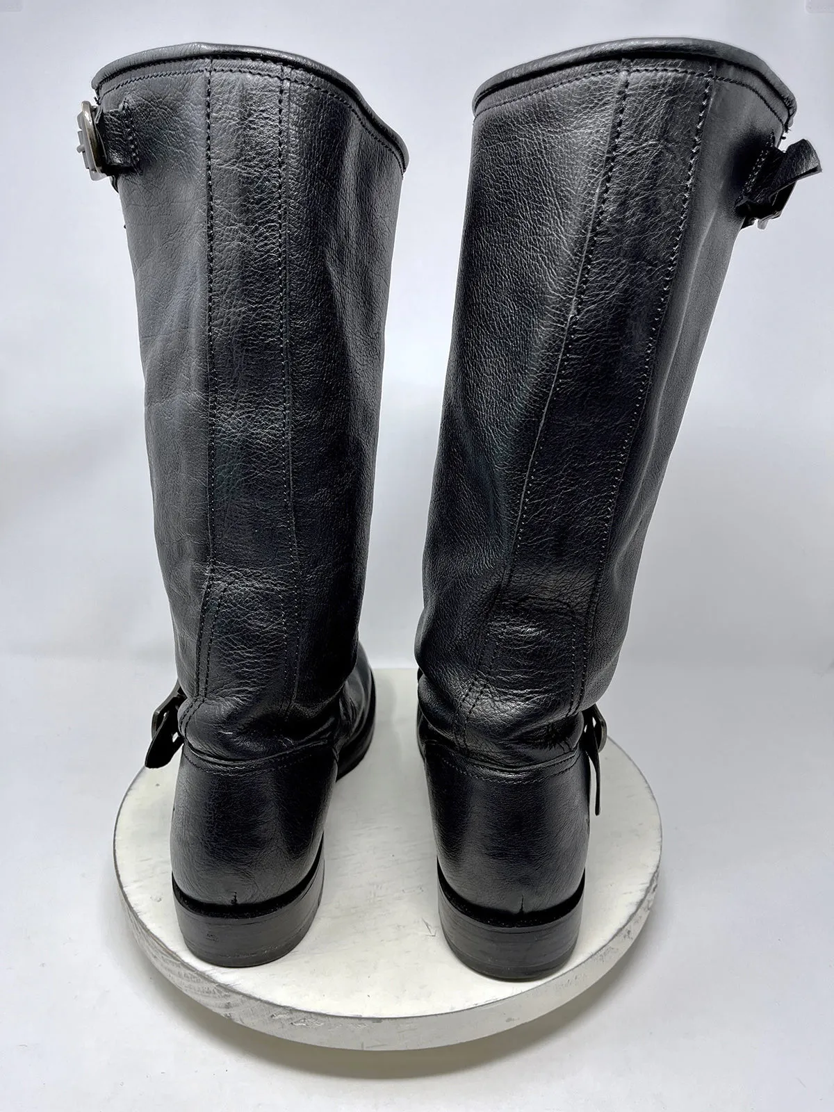 Frye Größe 9,5 schwarze Motorradstiefel