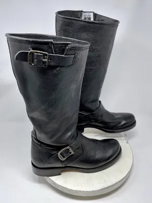 Frye Größe 9,5 schwarze Motorradstiefel