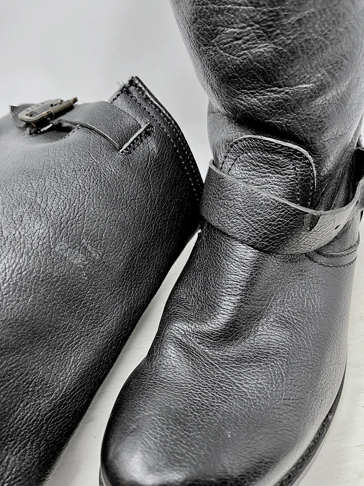 Frye Größe 9,5 schwarze Motorradstiefel