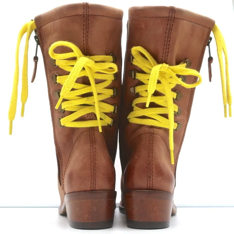 Georgina Goodman Billy Schnürstiefel Flach Braun Leder Größe 38