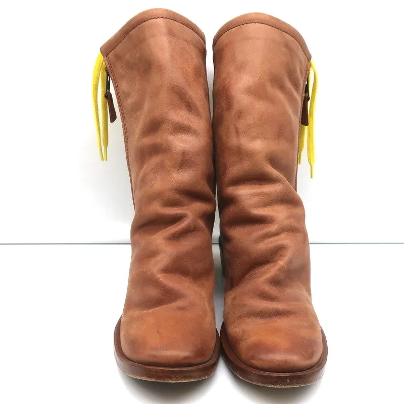 Georgina Goodman Billy Schnürstiefel Flach Braun Leder Größe 38