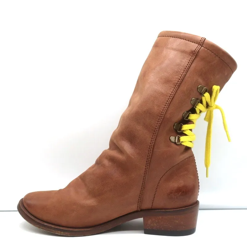 Georgina Goodman Billy Schnürstiefel Flach Braun Leder Größe 38