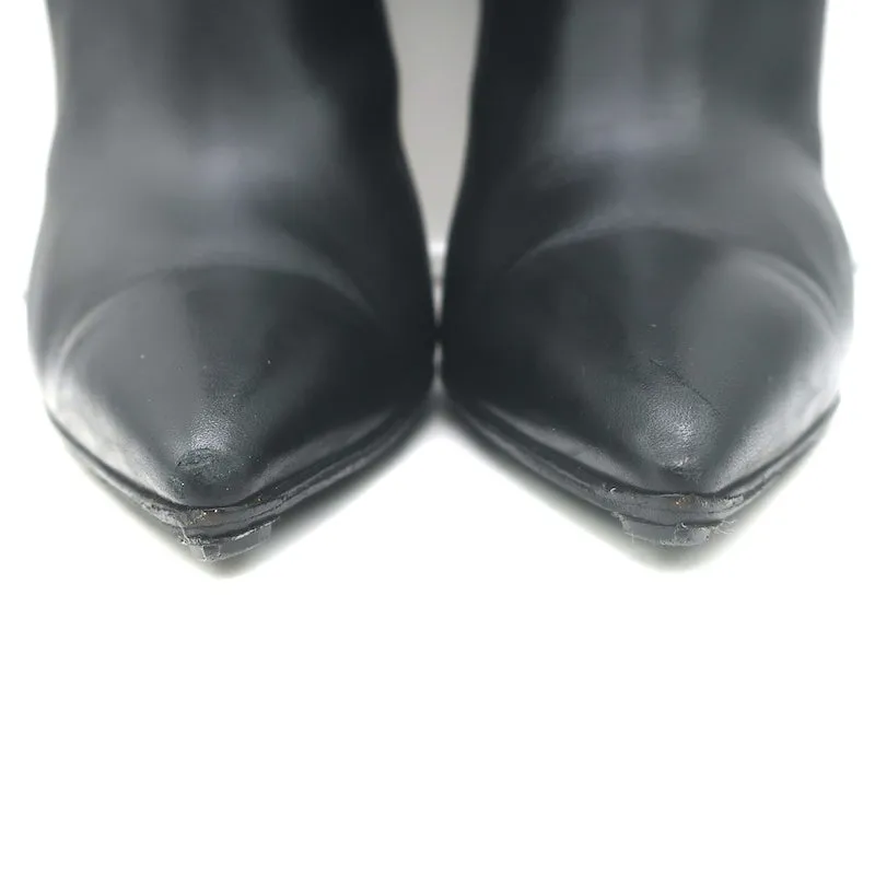 Gianvito Rossi Schnallen-Stiefeletten Schwarz Leder & Mesh Größe 38.5