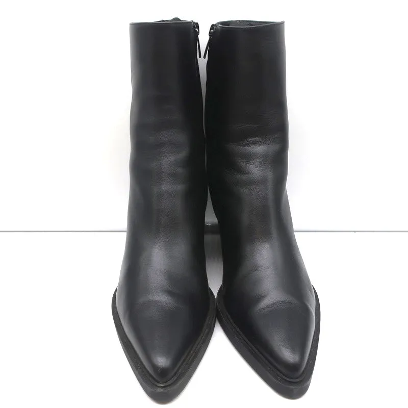 Gianvito Rossi Dylan Stiefeletten Schwarz Leder Größe 41.5 Spitze Absatz High Heel