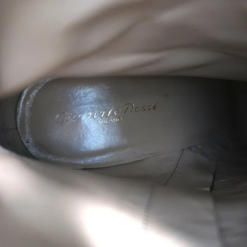 Gianvito Rossi Dylan Stiefeletten Schwarz Leder Größe 41.5 Spitze Absatz High Heel