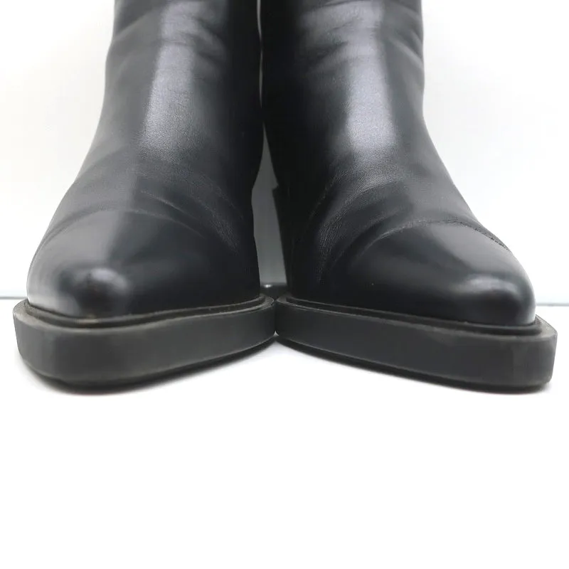 Gianvito Rossi Dylan Stiefeletten Schwarz Leder Größe 41.5 Spitze Absatz High Heel