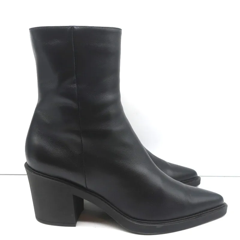 Gianvito Rossi Dylan Stiefeletten Schwarz Leder Größe 41.5 Spitze Absatz High Heel