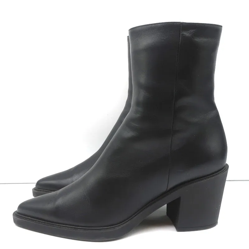 Gianvito Rossi Dylan Stiefeletten Schwarz Leder Größe 41.5 Spitze Absatz High Heel