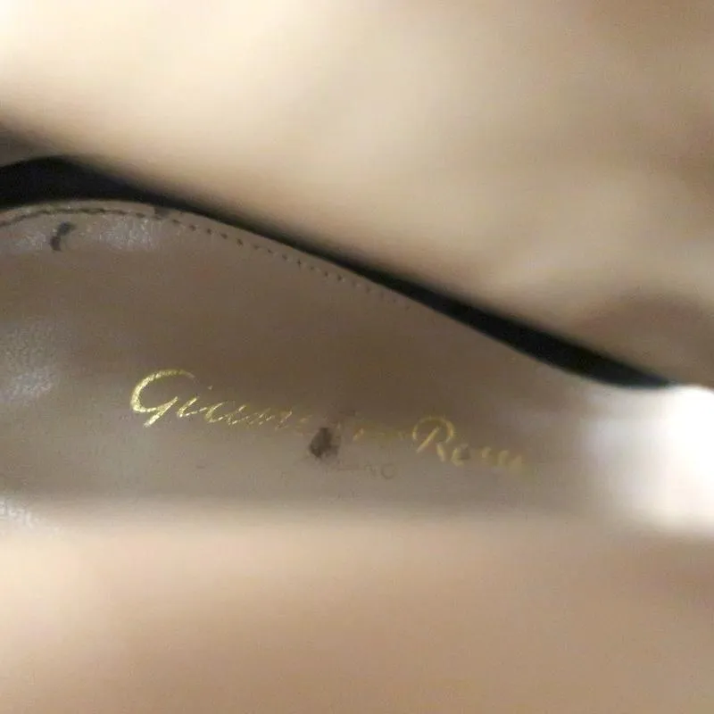 Gianvito Rossi Schnürstiefeletten mit offener Spitze Marie Schwarz Samt Größe 40.5