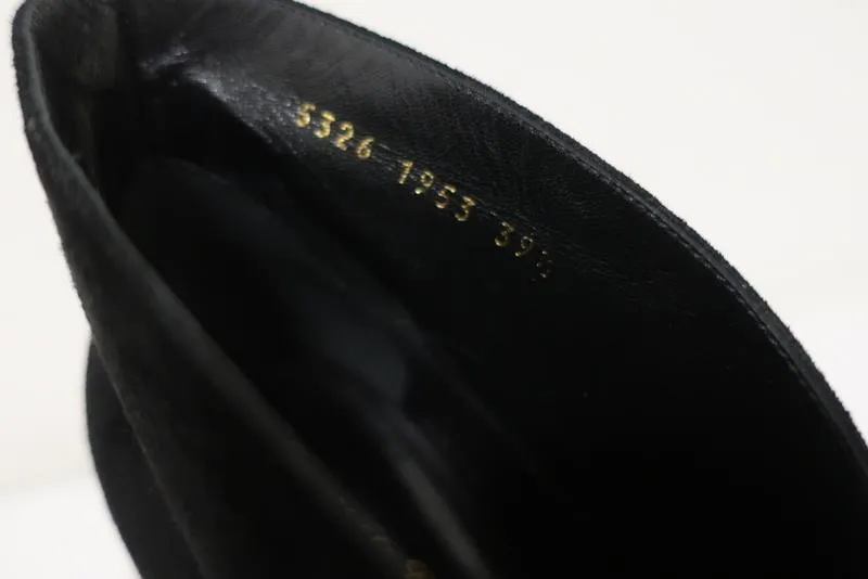 Gianvito Rossi Vamp Booties Schwarz Wildleder Größe 39.5 Peeptoe Knöchelstiefel