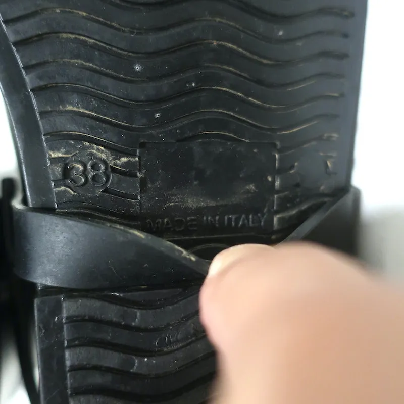 Givenchy Gummireitstiefel Schwarz Größe 38 Kniehohe Regenstiefel