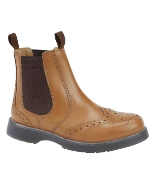 Grafters Herren Brogue Cap Twin Gusset Chelsea Stiefel Grafters Schuhe