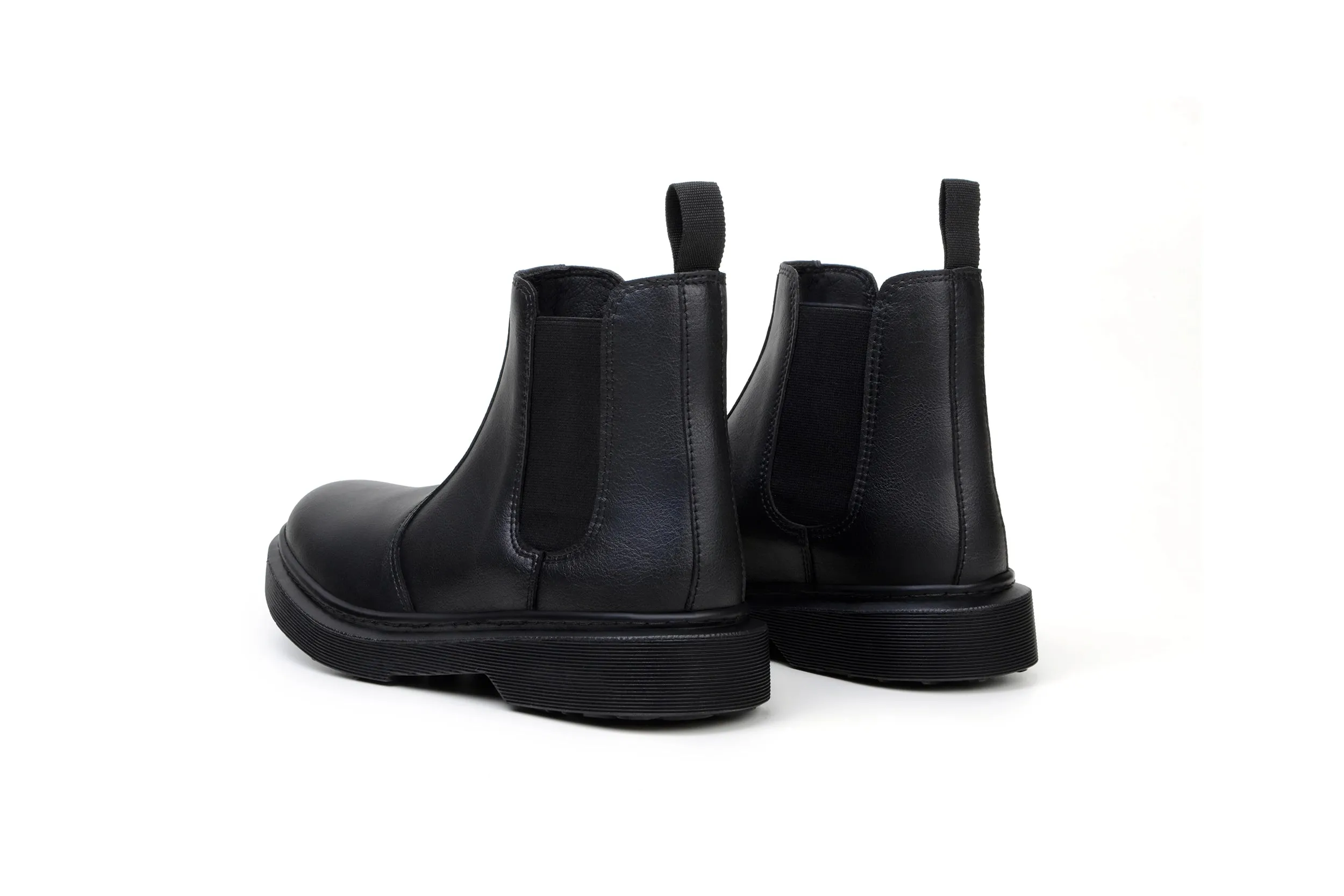 Green Laces x King55 Chelsea Vegan-Lederstiefel | Schwarz
