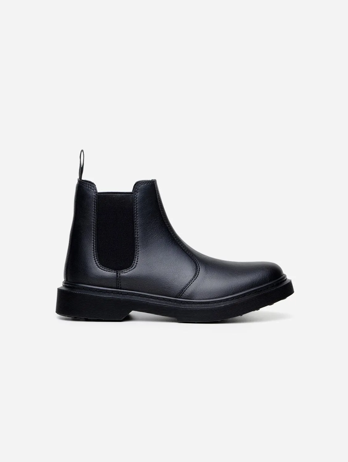 Green Laces x King55 Chelsea Vegan-Lederstiefel | Schwarz