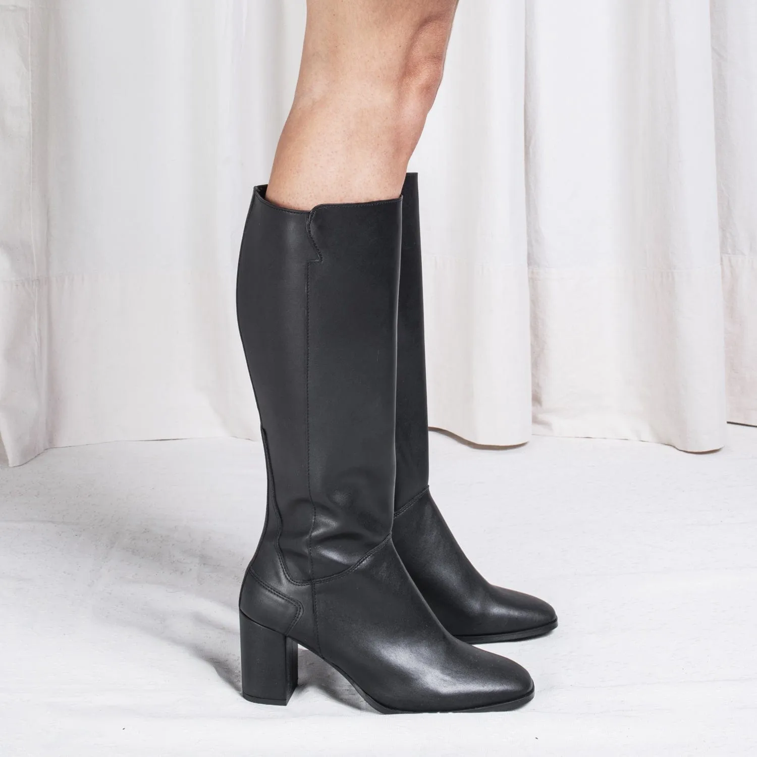 Greta Damen Vegane Apfel-Leder Stiefeletten | Schwarz