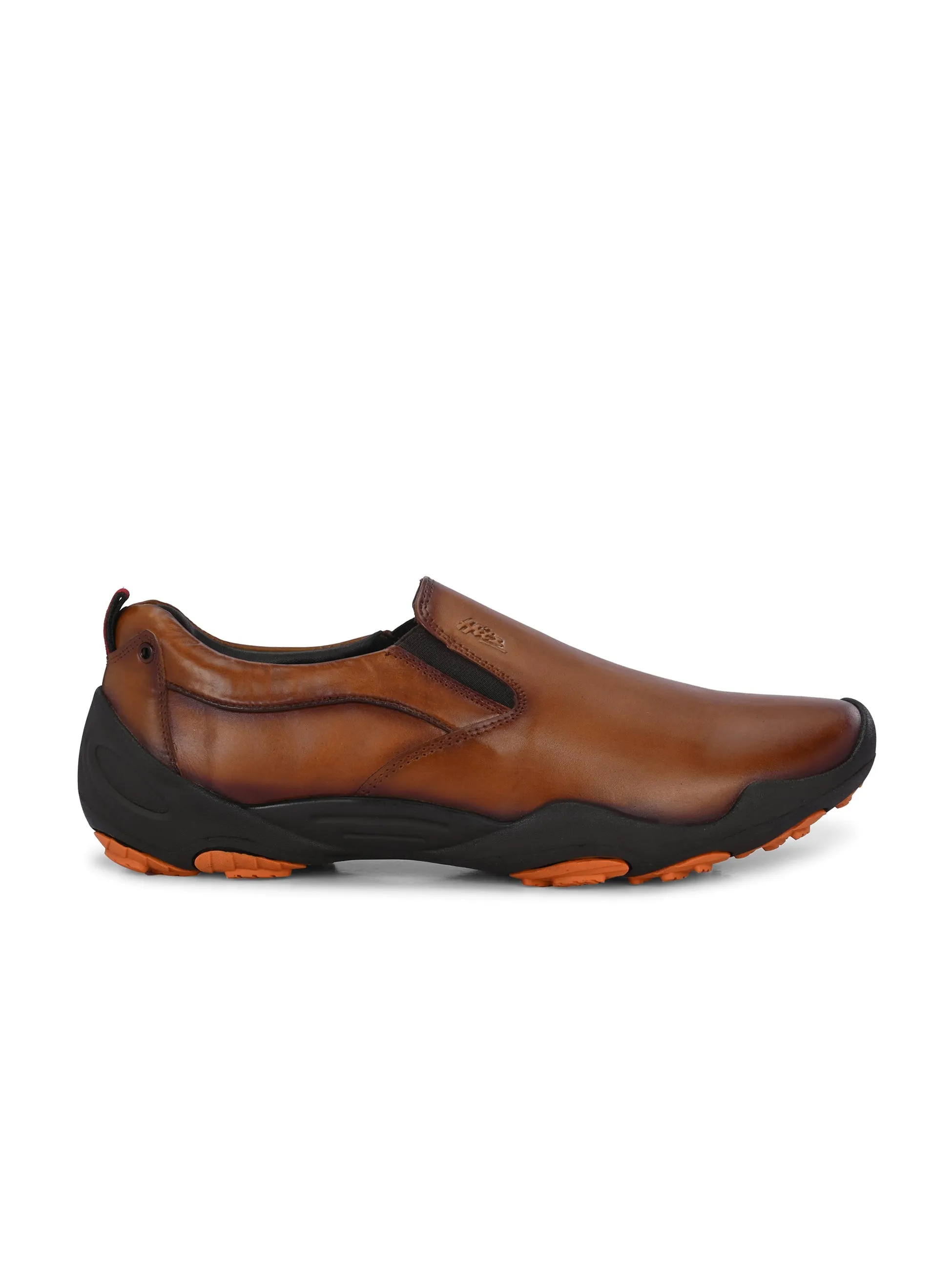 Hitz Herren Casual Schlupfschuhe aus braunem Leder