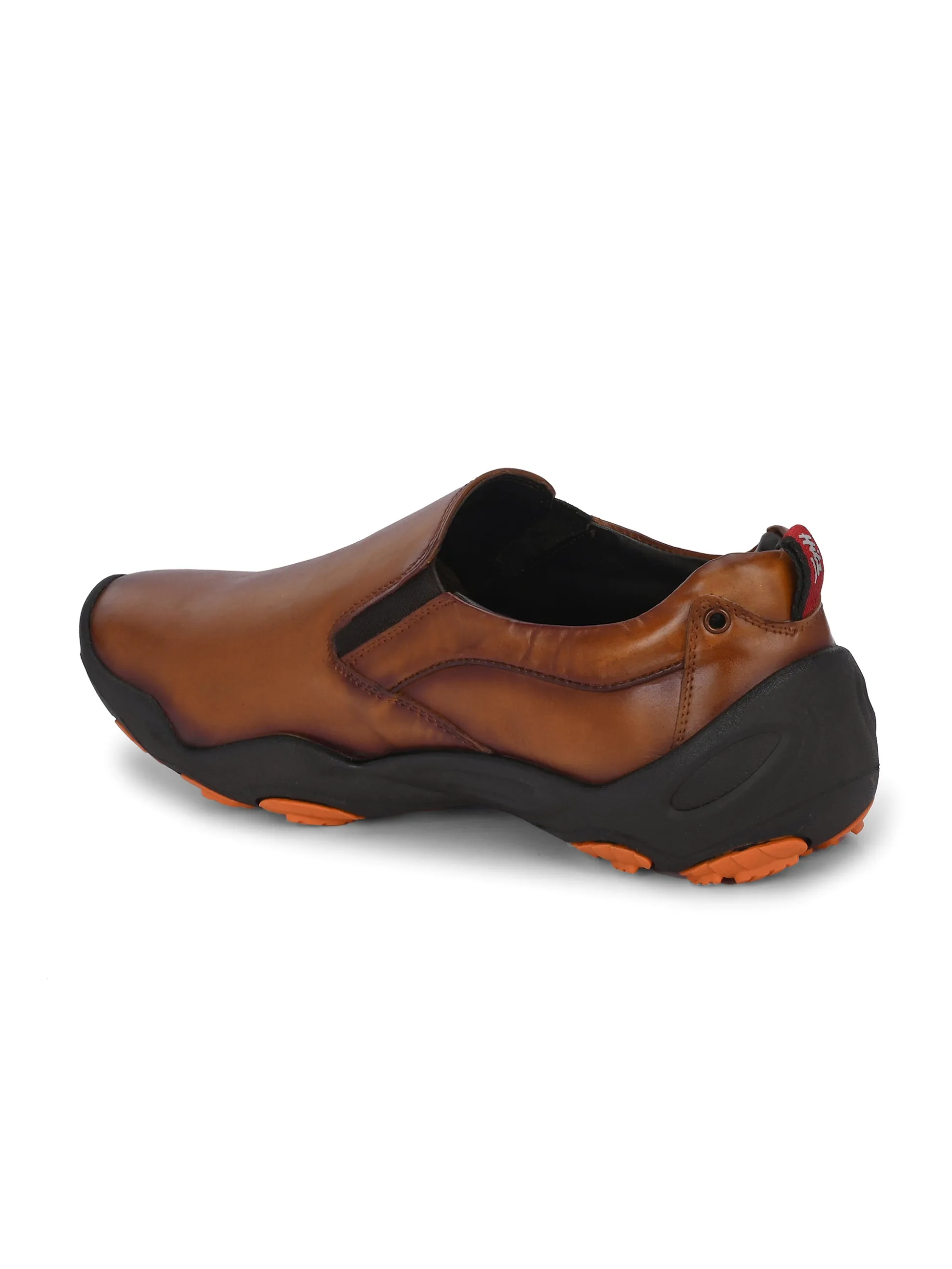 Hitz Herren Casual Schlupfschuhe aus braunem Leder
