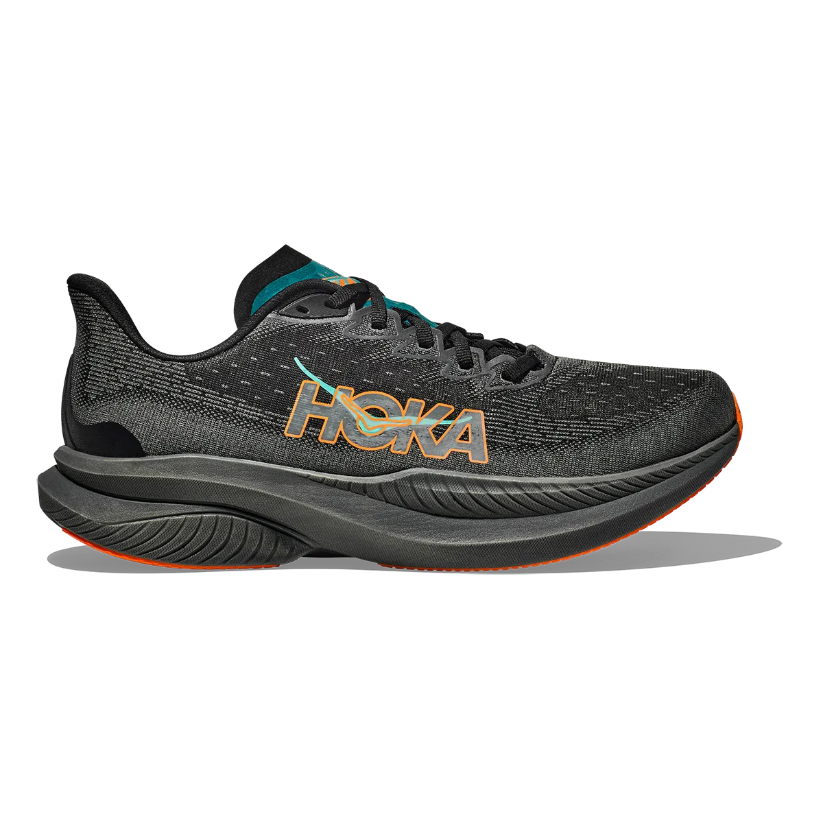 Hoka Mach 6 - Schwarz - Elektrisches Tangerin