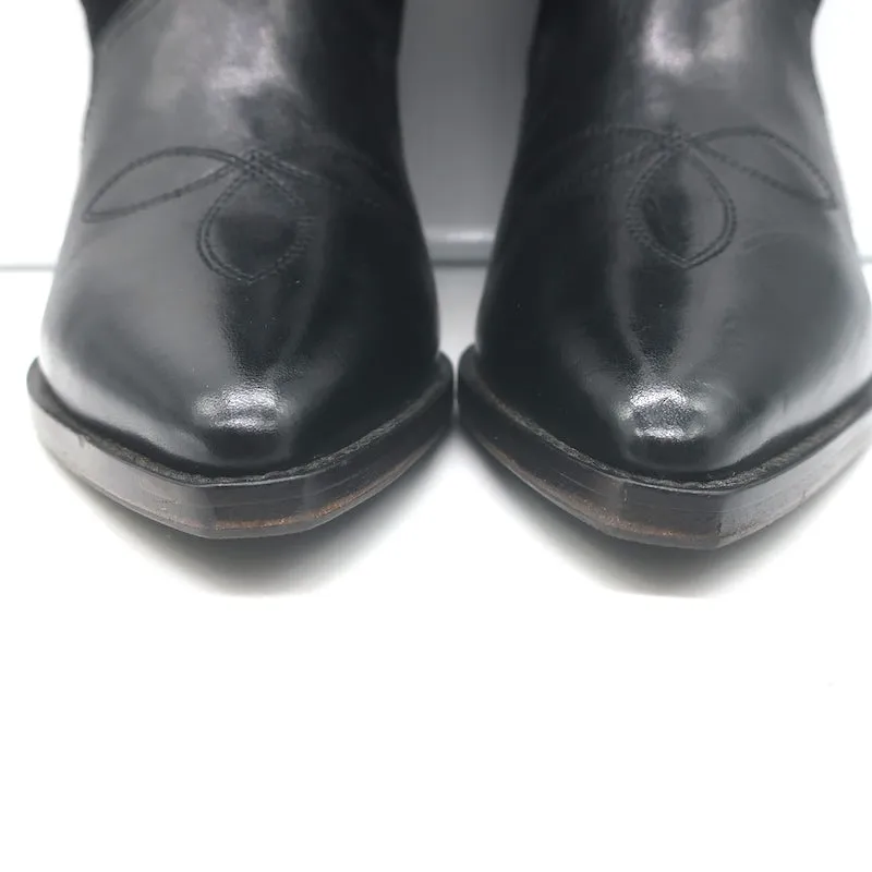 Isabel Marant Dandrea Western-Stiefel Schwarz Leder & Wildleder Größe 39