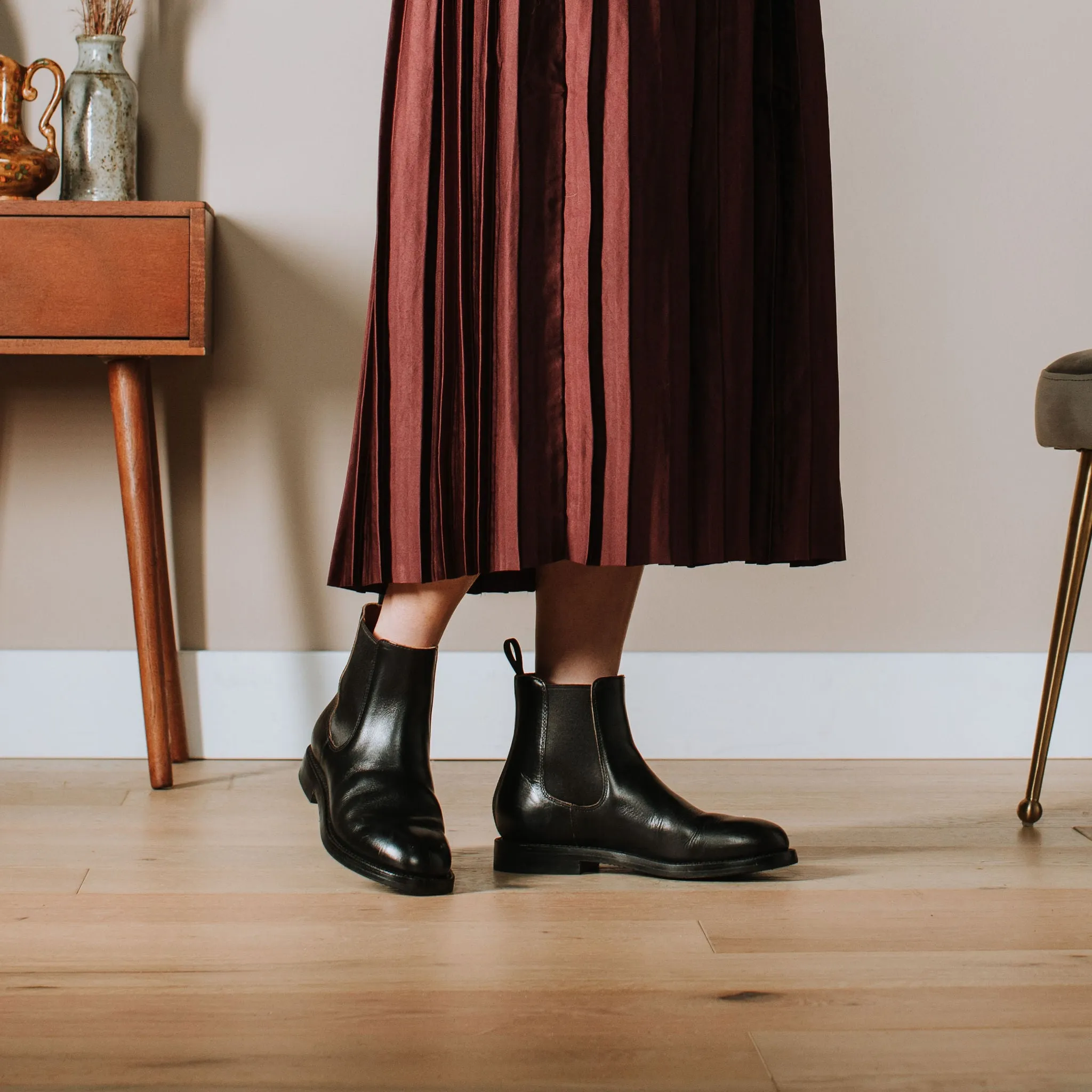 Josephine Chelsea Stiefel Schwarz Chromexcel