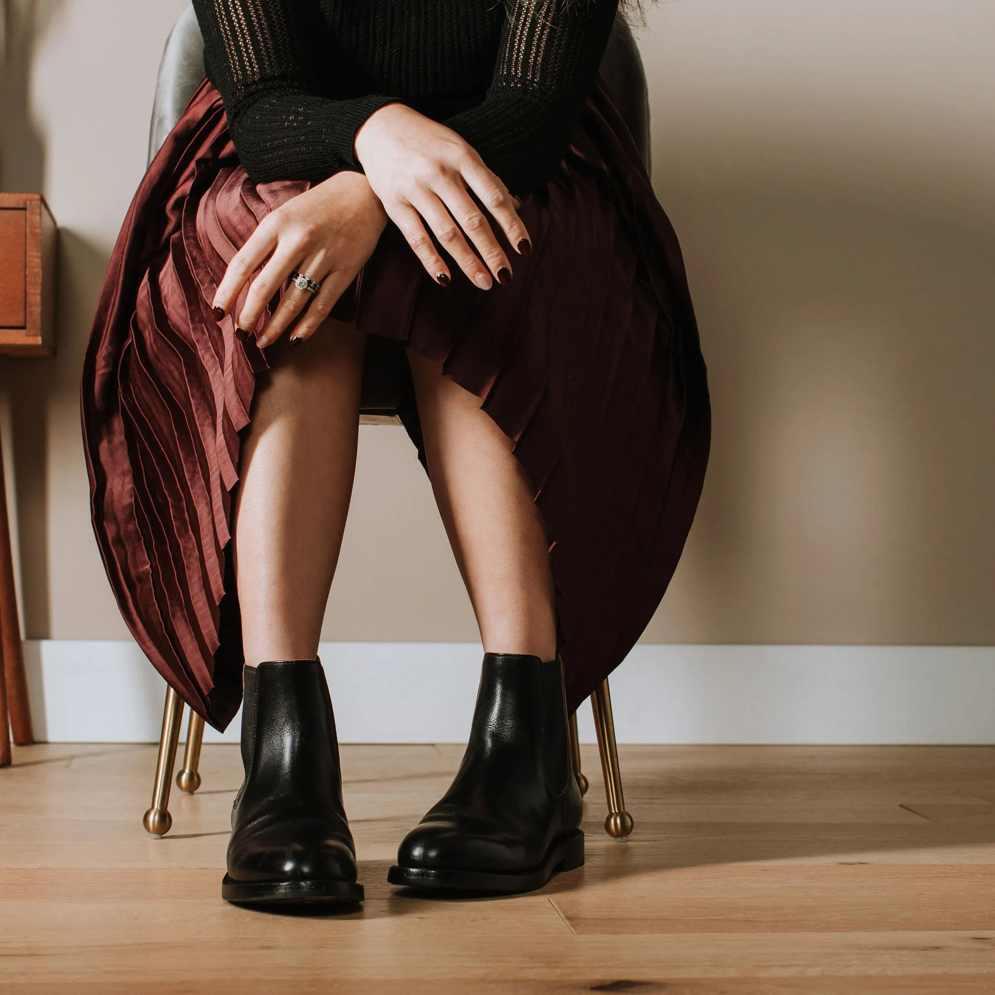 Josephine Chelsea Stiefel Schwarz Chromexcel