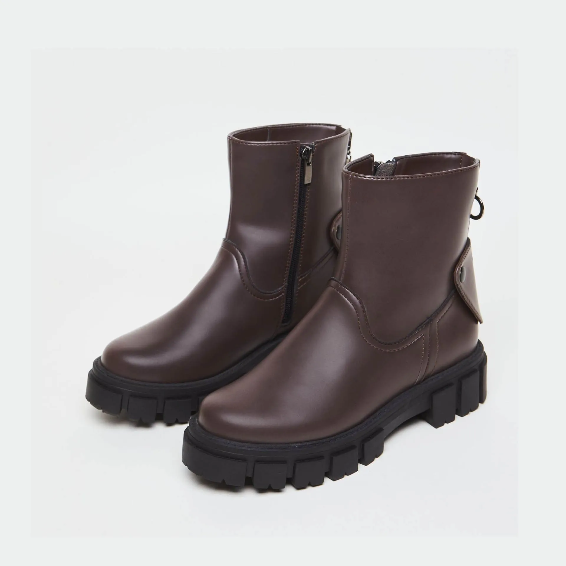 Kama Vegan Apfel-Leder Stiefel | Schokolade