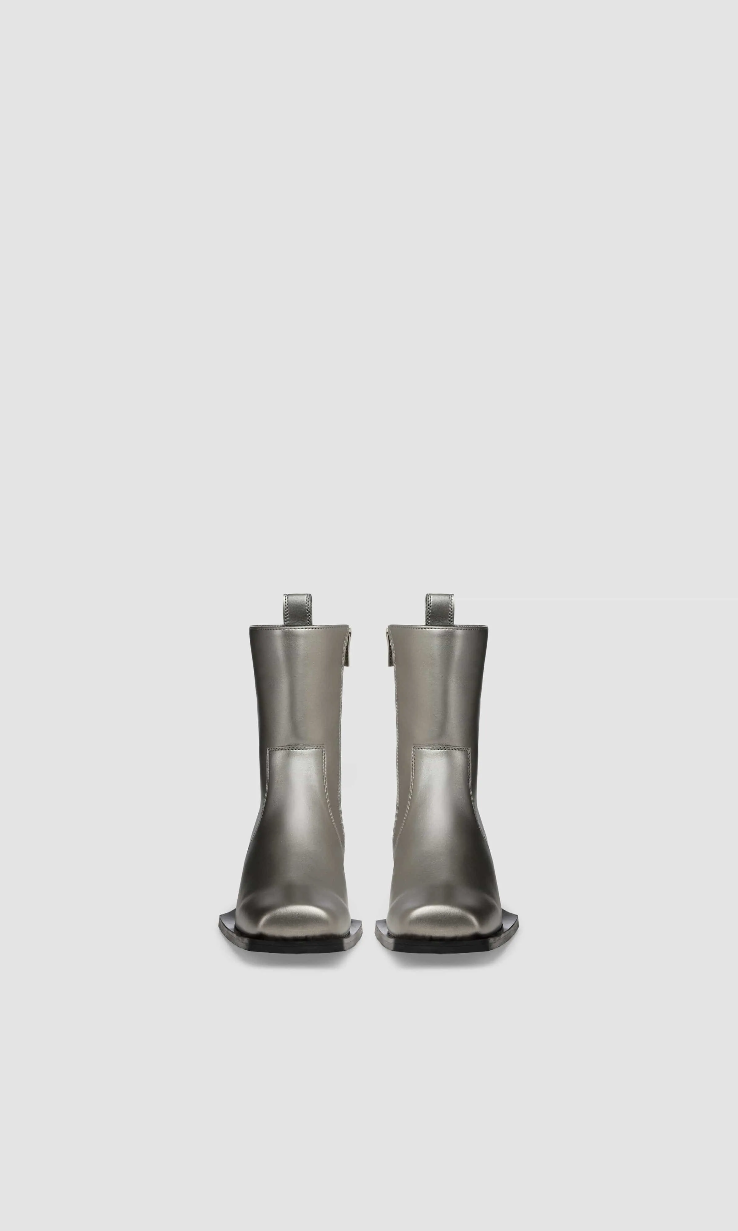 Karel Vegan Apple Leder Knöchelstiefel | Silber