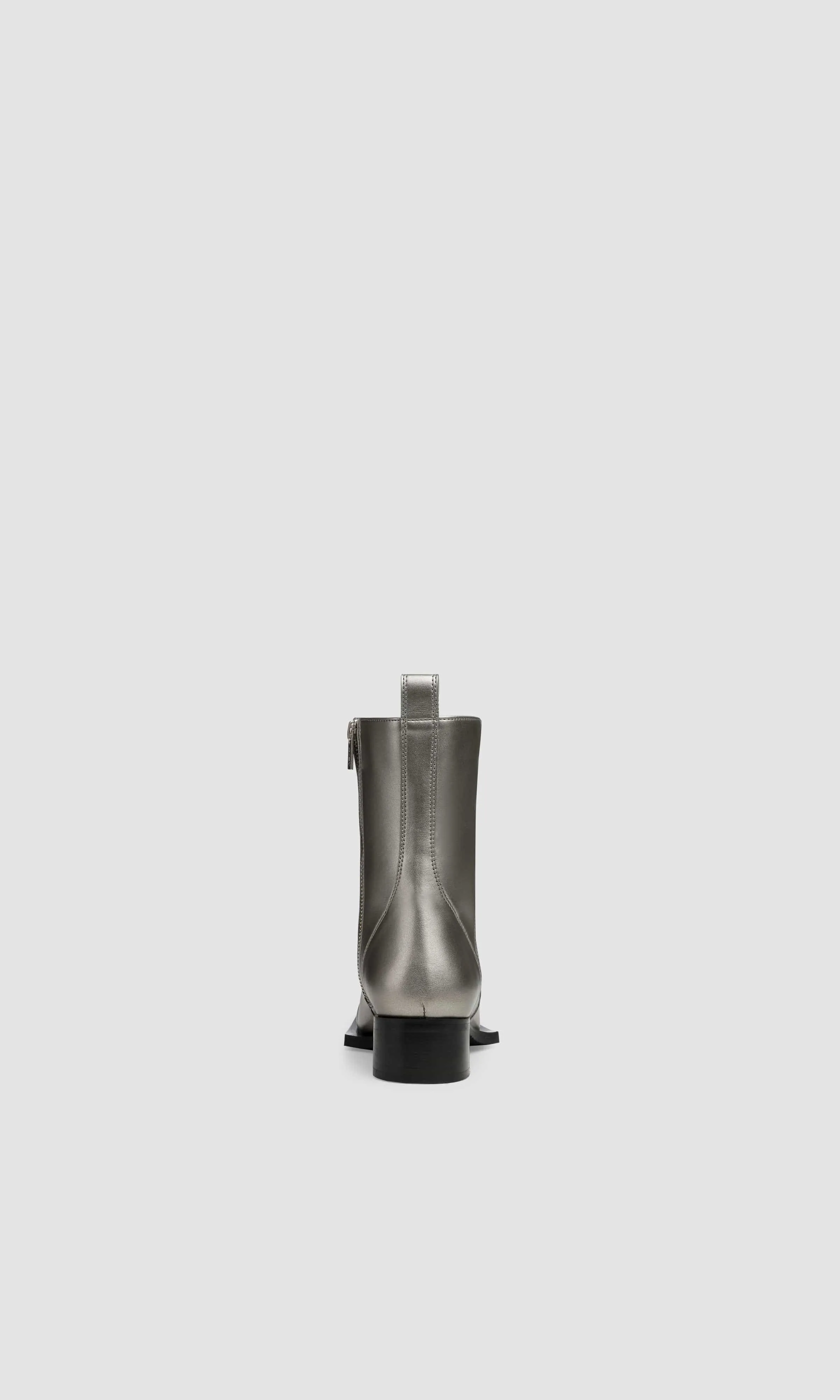 Karel Vegan Apple Leder Knöchelstiefel | Silber
