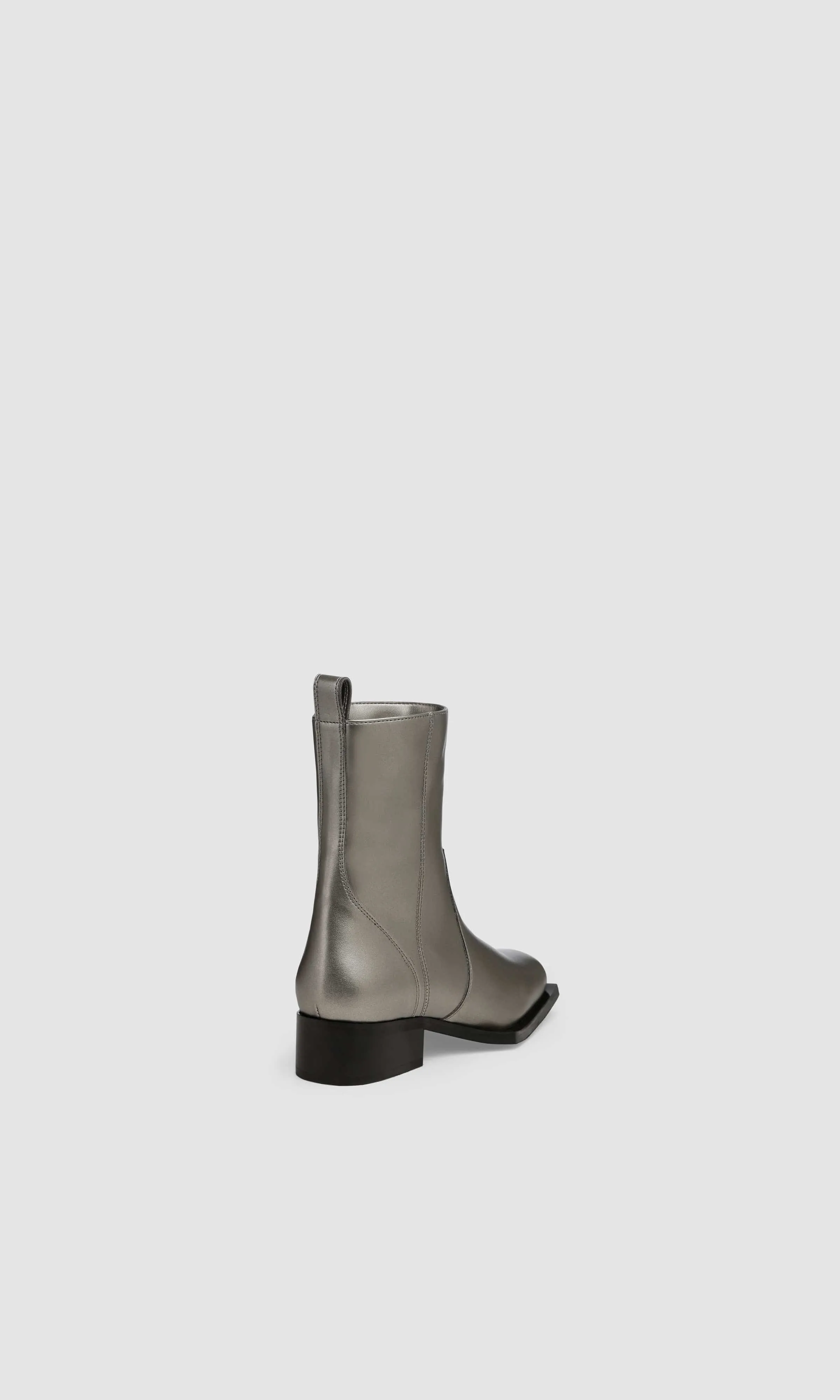 Karel Vegan Apple Leder Knöchelstiefel | Silber