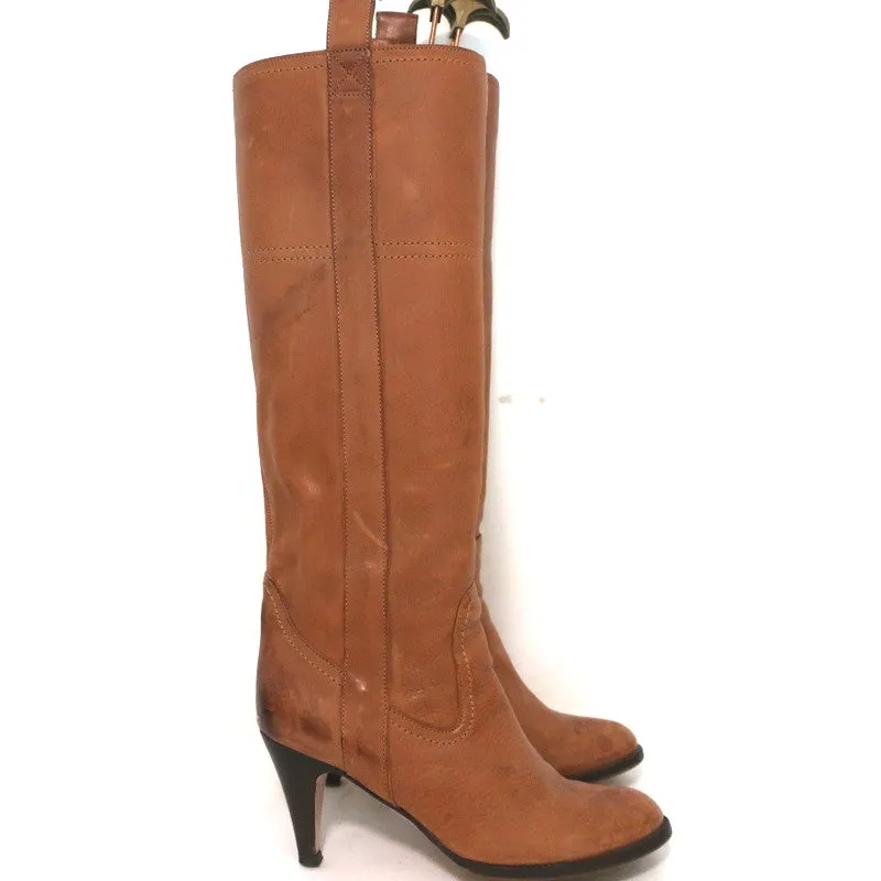 L'Autre Chose Stiefeletten Caramel Leder Größe 37