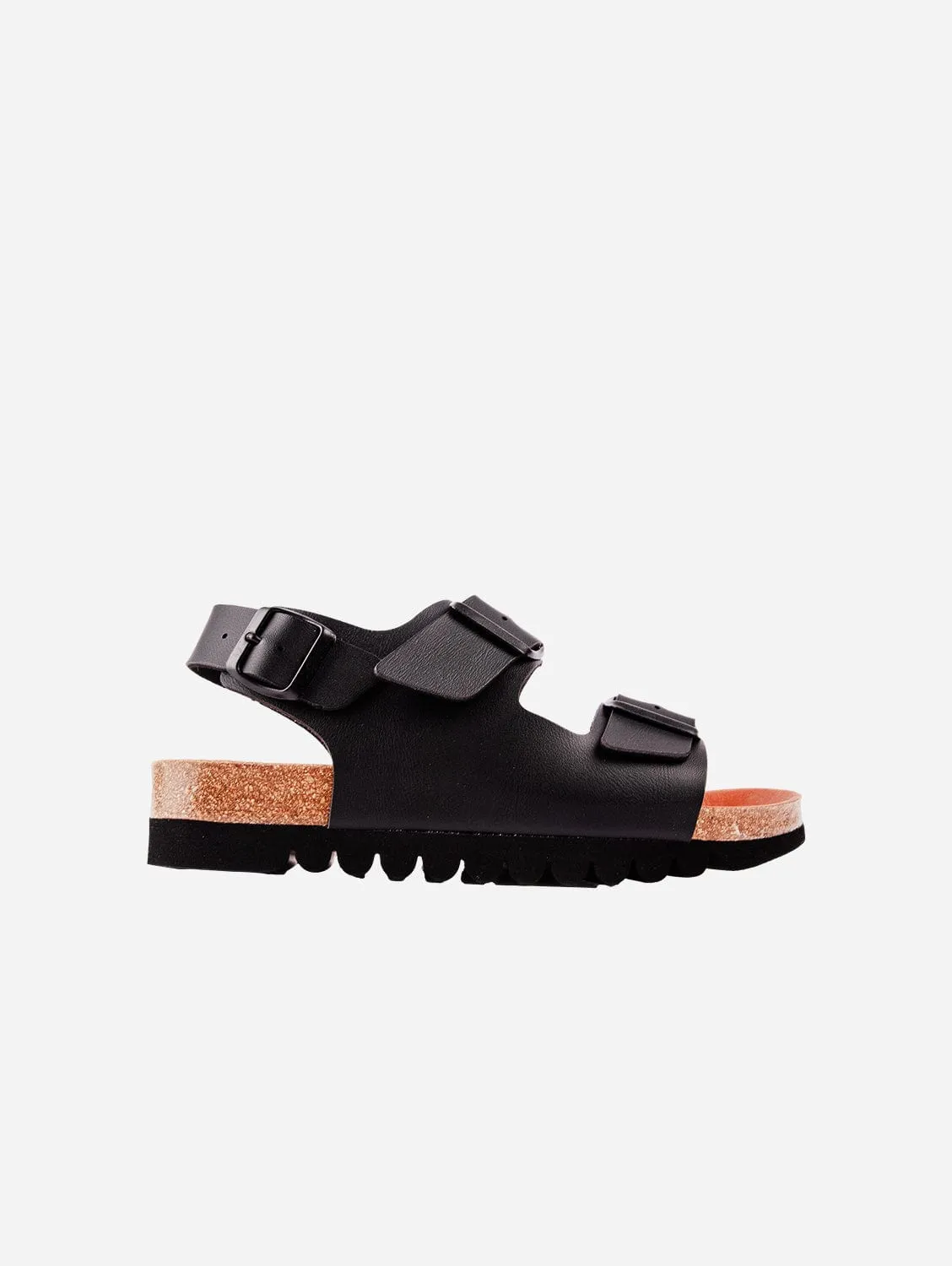 Lima Damen-Vegan-Fußbett-Sandalen | Schwarz