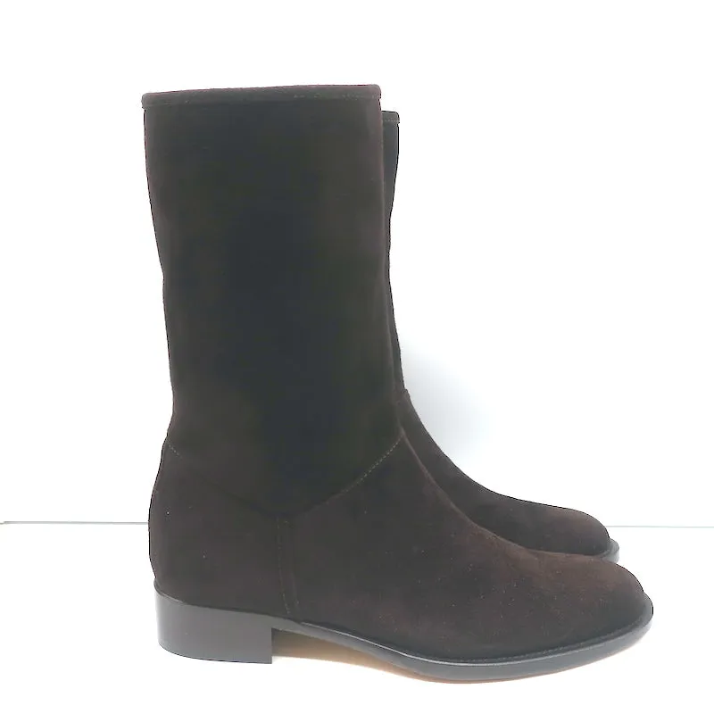 Loro Piana Echte Stiefel Schokoladenfarbenes Wildleder Größe 38 NEU