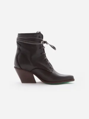 Lot AppleSkin Vegan Leder Cowboy-Stiefel | Schwarz