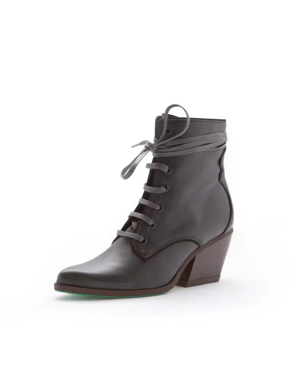 Lot AppleSkin Vegan Leder Cowboy-Stiefel | Schwarz