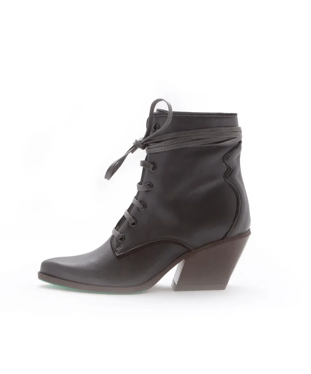 Lot AppleSkin Vegan Leder Cowboy-Stiefel | Schwarz
