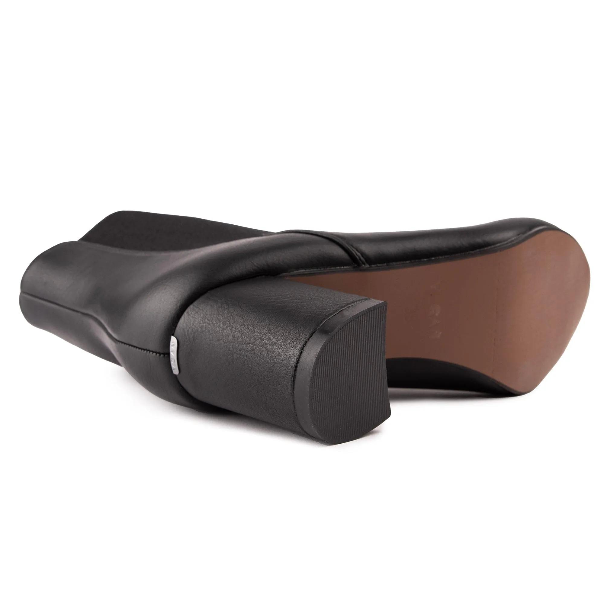 Lychee Damen Vegane Leder Chelsea Stiefel | Schwarz