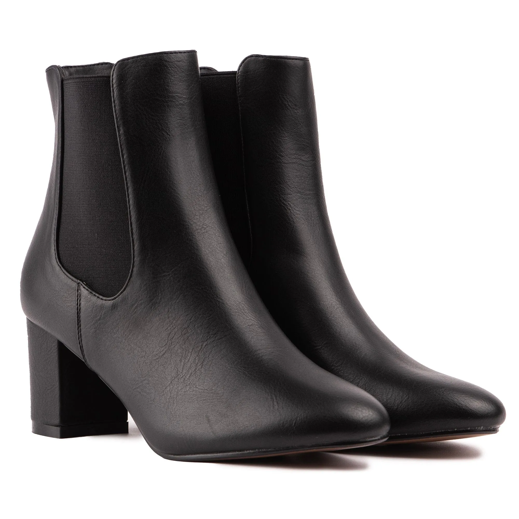 Lychee Damen Vegane Leder Chelsea Stiefel | Schwarz