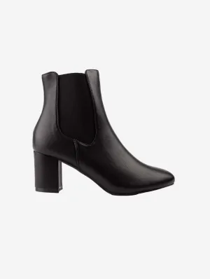Lychee Damen Vegane Leder Chelsea Stiefel | Schwarz