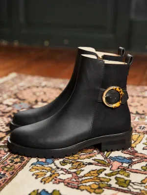 Maze Vegan Leder Schnürstiefel | Schwarz