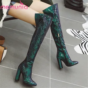 MEMUNIA 2020 Bestseller Over-the-Knee-Stiefel für Damen mit spitzer Schuhspitze, High Heels, Party- und Abendschuhe, Herbst-Winter-Oberschenkelstiefel, Damenmode von Fashion Nova