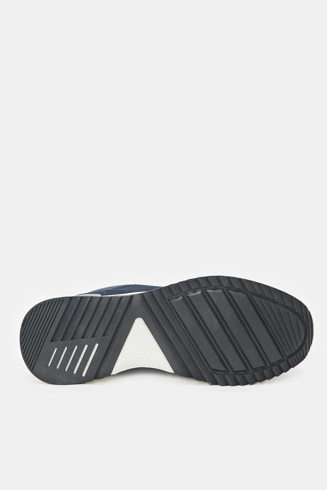 Herren Sneaker mit Farbblockierung und Schnürung in Marineblau