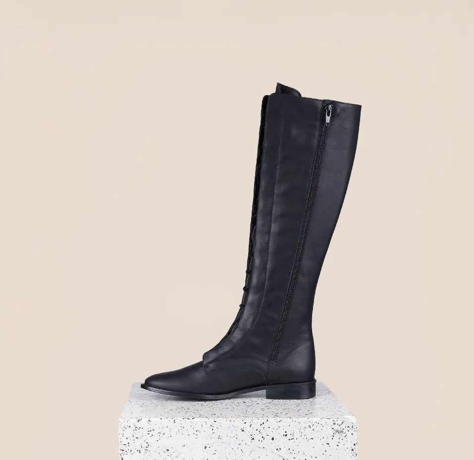 Milano Tall - Schwarzes Leder